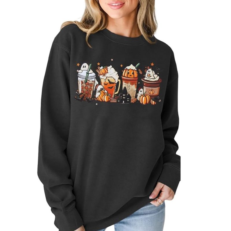 Jemarie Pumpkin Coffee Sweatshirt