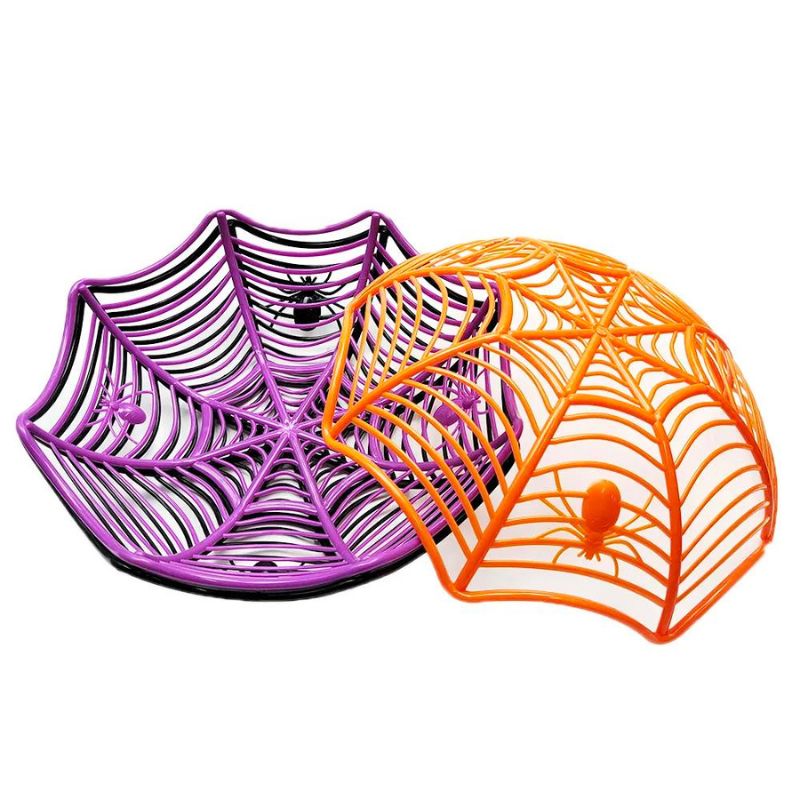 Halloween Candy Basket Spider Web Bowl