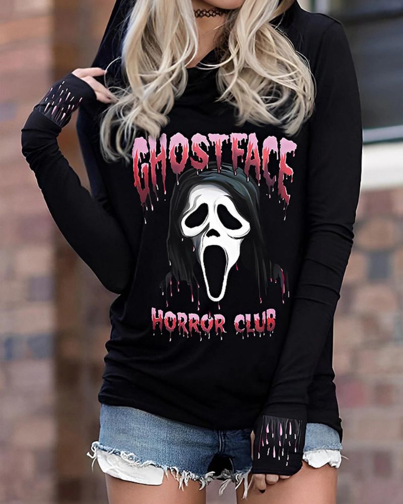 Agnes Ghost Face Horror Hoodie