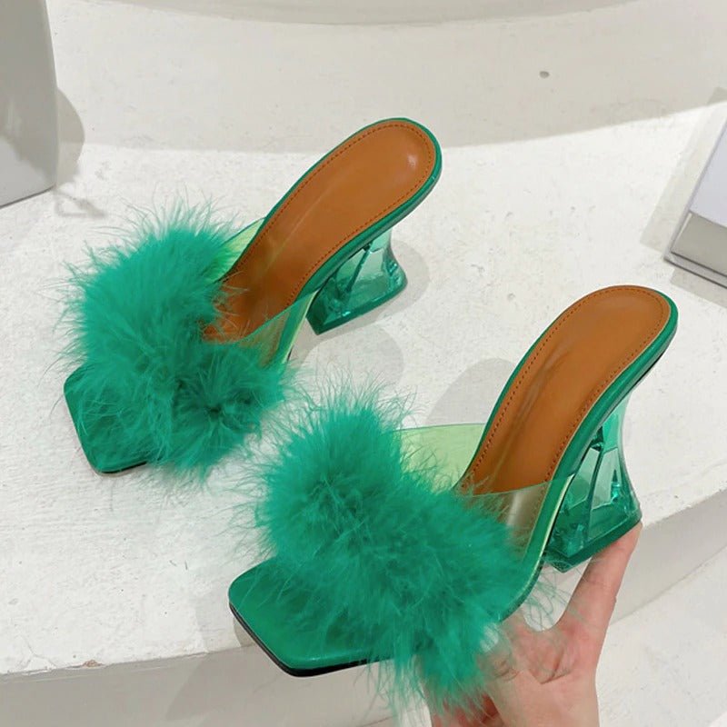 Cindy Fur Sandals - Kvasim (North America)