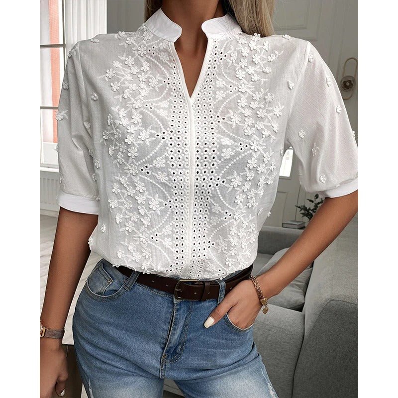 Macy Floral Eyelet Top - Kvasim (North America)